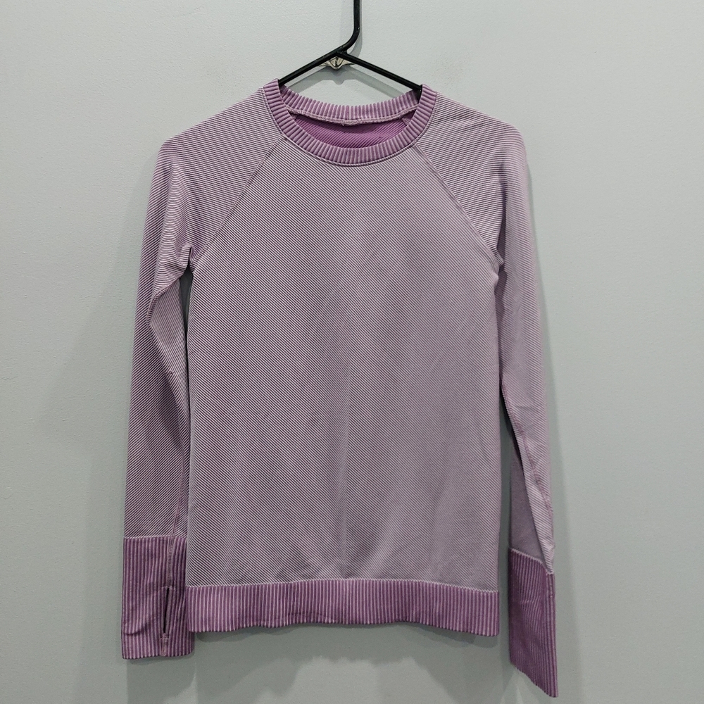 Lululemon Restless Pullover Diagonal Rib Wisteria… - image 1